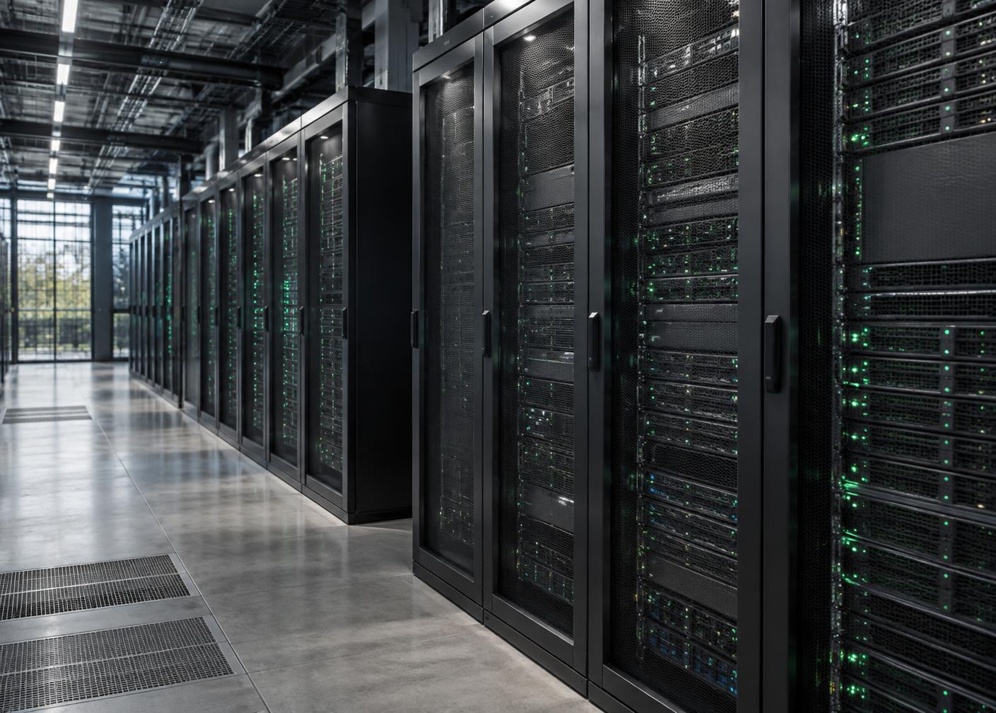 Illustrative server infrastructure in a data center, not a company facility